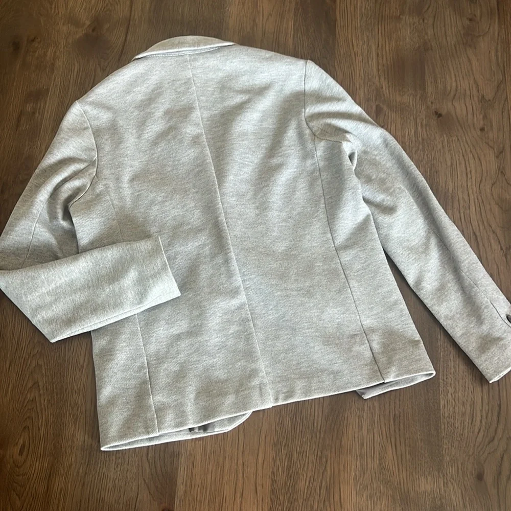 Zara Women's Heather Grey 1 Button Blazer 13-14